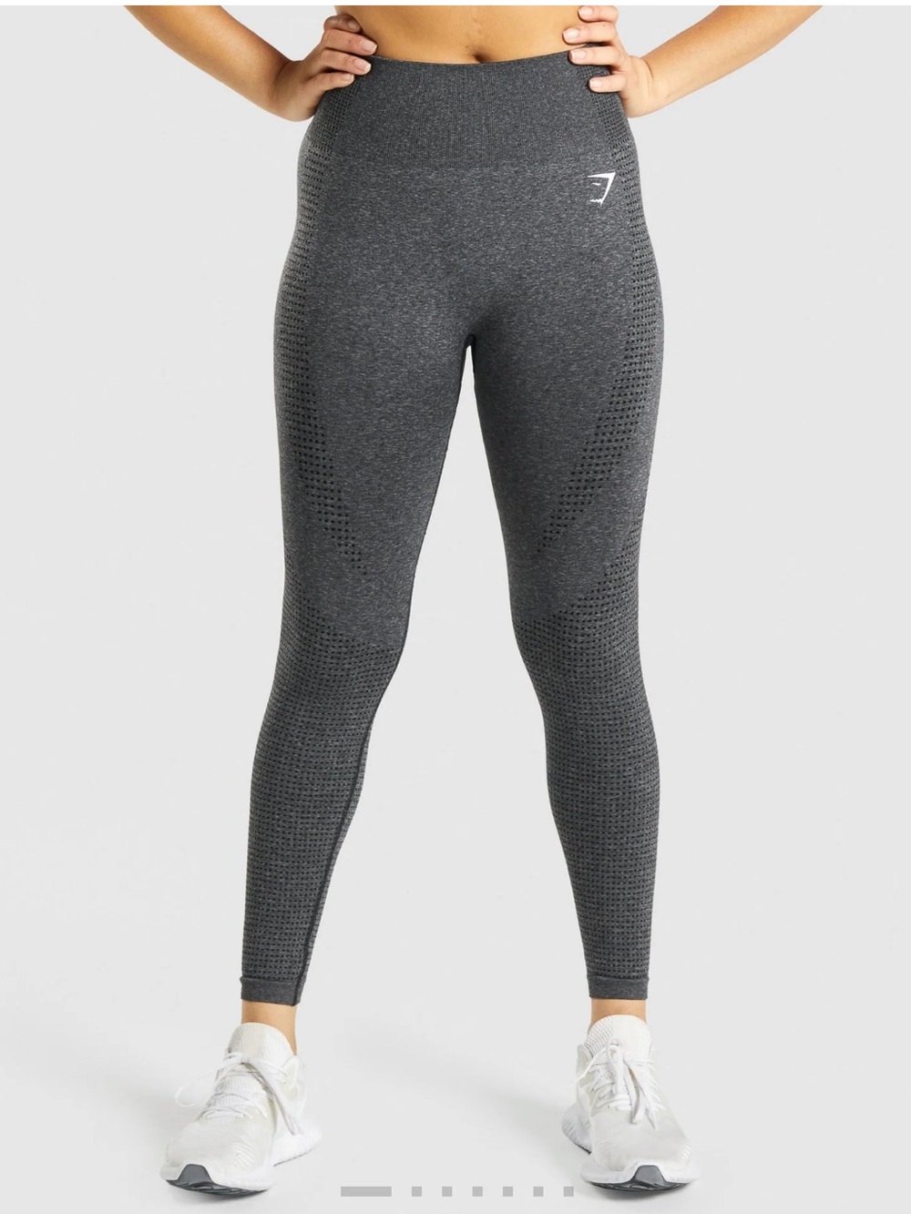 Gymshark Charcoal Grey Vital Seamless 2.0 Leggings M Sporty Neutral Clean Girl